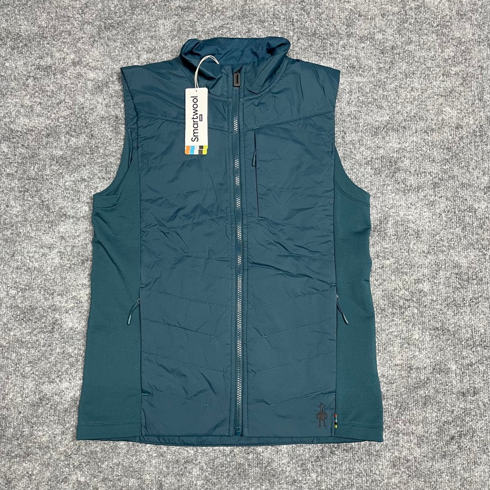 Smartwool Vest Mens Small Twilight Blue Smartloft Insulated Merino Wool Hiking